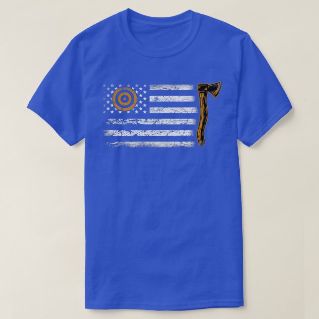 Camiseta Bandeira Americana Hatchet Engraçada Ax Thor Jogad (Frente do Design)