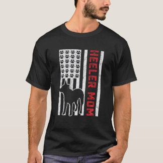 Camiseta Bandeira Americana Heeler Mãe Catada Australiana P