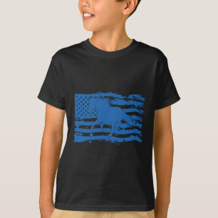 Camiseta Bandeira Americana Horse Lover Patriótica Horsebac