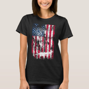 Camiseta Bandeira Americana Howling Wolf Afressou Bandeira