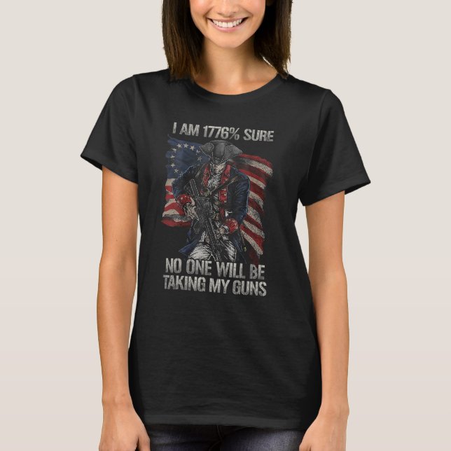 Camiseta Bandeira Americana I Am 1776 Certeza Que Ninguém V (Frente)