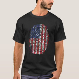 Camiseta Bandeira Americana Imprimida Patriótica Bandeira A