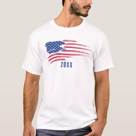 Camiseta Bandeira Americana Incomodada Com Data