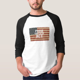 Camiseta Bandeira Americana Incomodada com Lei Posse Comita