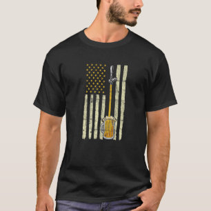 Camiseta Bandeira Americana Incomodada Toca Beer Humoricame