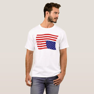 Camiseta Bandeira Americana Invertida - Anti Trump em Dific