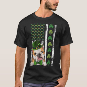 Camiseta Bandeira americana irlandesa Bulldogue francês vin
