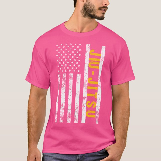 Camiseta Bandeira Americana Jiu Jitsu (Frente)
