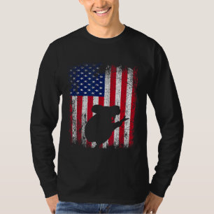 Camiseta Bandeira Americana Koala Animal Vintage 4 De Julho