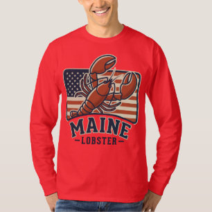 Camiseta Bandeira Americana Lagosta do Maine