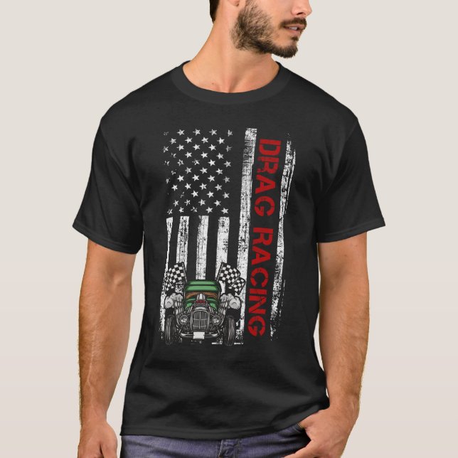 Camiseta Bandeira Americana: Lâmpada de Árvore Rastreada de (Frente)