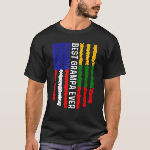 Camiseta Bandeira Americana Lituânia Melhor Grampa Ever Fam