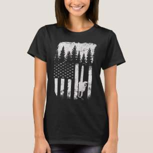 Camiseta Bandeira Americana Lumberjack Foresters Madeira Ca