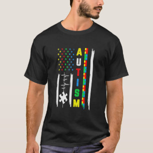 Camiseta Bandeira Americana Lutam Quebra-cabeça de Fita Se