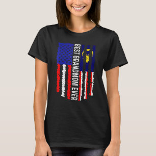 Camiseta Bandeira Americana Malásia Sinalizador Melhor Avó