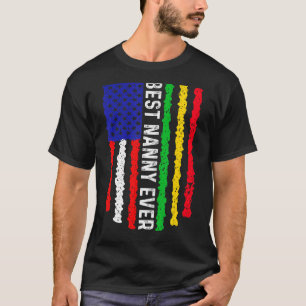 Camiseta Bandeira Americana Mali Melhor Nanny Ever Family