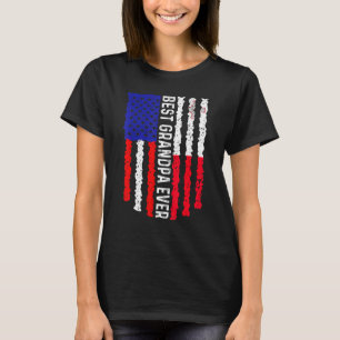 Camiseta Bandeira Americana Malta Melhor Vovô Família Ever