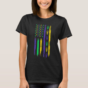 Camiseta Bandeira Americana Mardi Gras - Mardi Gras Crawfis