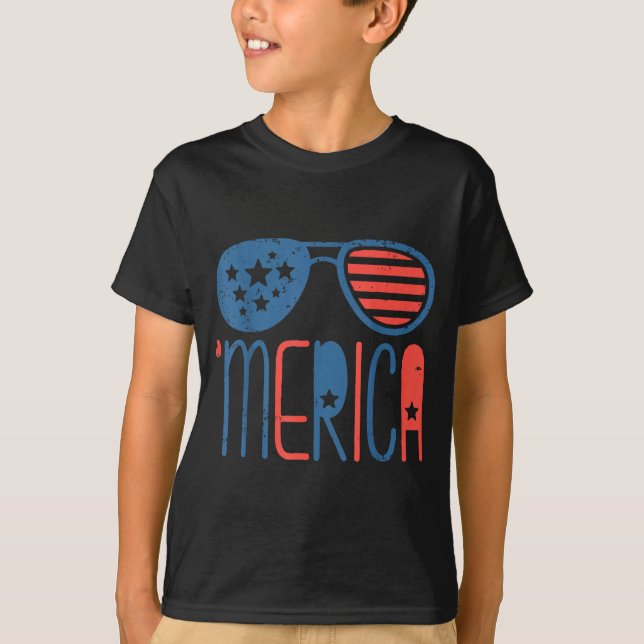 Camiseta Bandeira Americana Merica Aviadores Infantil (Frente)