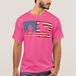 Camiseta Bandeira Americana Morel Mushroom Caça Weimaraner