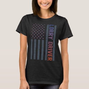 Camiseta Bandeira Americana - Motorista de Caminhão