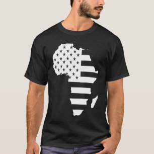 Camiseta Bandeira Americana na África Shape Black History M