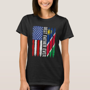 Camiseta Bandeira Americana Namíbia Sinalizador Melhor Pai