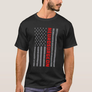 Camiseta Bandeira Americana Neurocirurgião EUA Bandeira Vin
