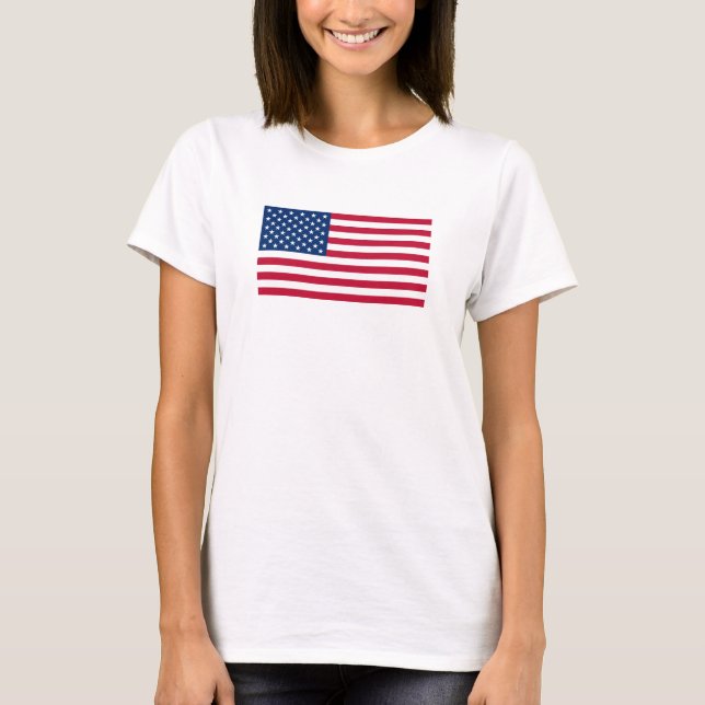 Camiseta Bandeira americana oficial (Frente)