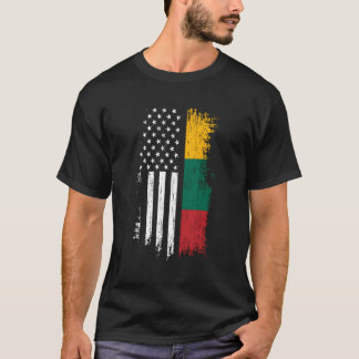 Camiseta Bandeira Americana Orgulho Lituânia Usa