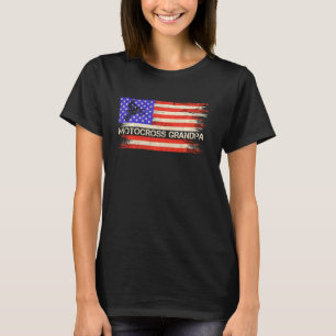 Camiseta Bandeira Americana Orud Motocross Dirt Bike Avô Si