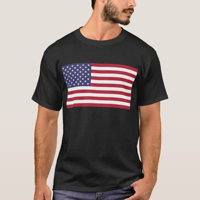 Camiseta Bandeira americana - os Estados Unidos da América (Frente)