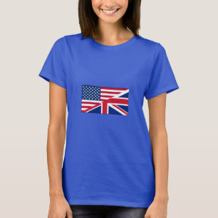 Camiseta Bandeira Americana Padrão Union Jack Estrelas List
