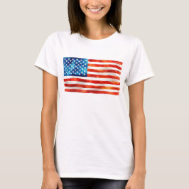 Camiseta Bandeira Americana Patriota dos EUA Desfile de 4 d