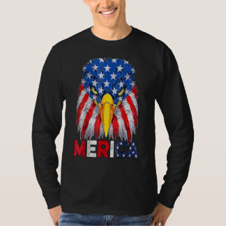 Camiseta Bandeira Americana Patriótica 4 De Julho Águia Bal