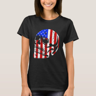 Camiseta Bandeira Americana Patriótica com Pacote de Crânio