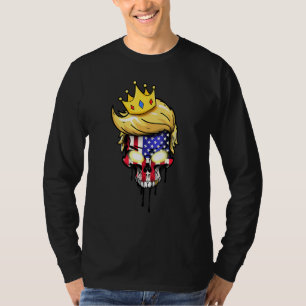Camiseta Bandeira Americana Patriótica Crânio EUA 4 de Julh