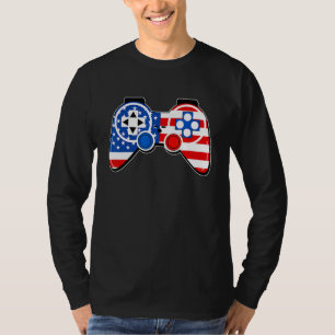 Camiseta Bandeira Americana Patriótica de Video Game 4 de J