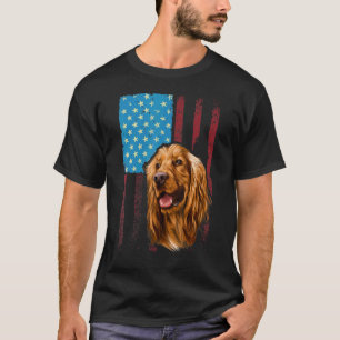 Camiseta Bandeira Americana Patriótica Dog Cocker Spaniel