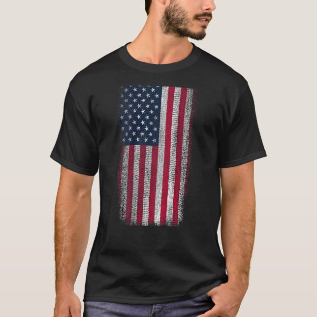 Camiseta Bandeira Americana Patriótica dos Estados Unidos (Frente)