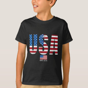 Camiseta Bandeira americana patriótica dos EUA 4 de julho d
