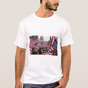 Camiseta Bandeira Americana Patriótica EUA Capitol Liberdad