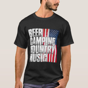 Camiseta Bandeira Americana Patriótica Música Country Campi
