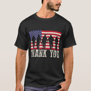 Camiseta Bandeira Americana Patriótica Obrigado Por Homens