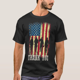 Camiseta Bandeira Americana Patriótica Obrigado Por Homens 