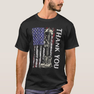 Camiseta Bandeira Americana Patriótica Obrigado Por Homens 