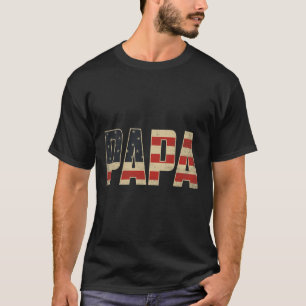 Camiseta Bandeira americana patriótica ousada do papai dia