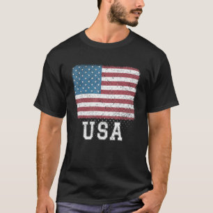 Camiseta Bandeira Americana Patriótica Para Homens Meninos