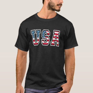 Camiseta Bandeira Americana Patriótica Para Homens Meninos