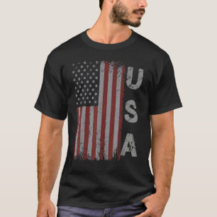 Camiseta Bandeira Americana Patriótica Para Homens Meninos